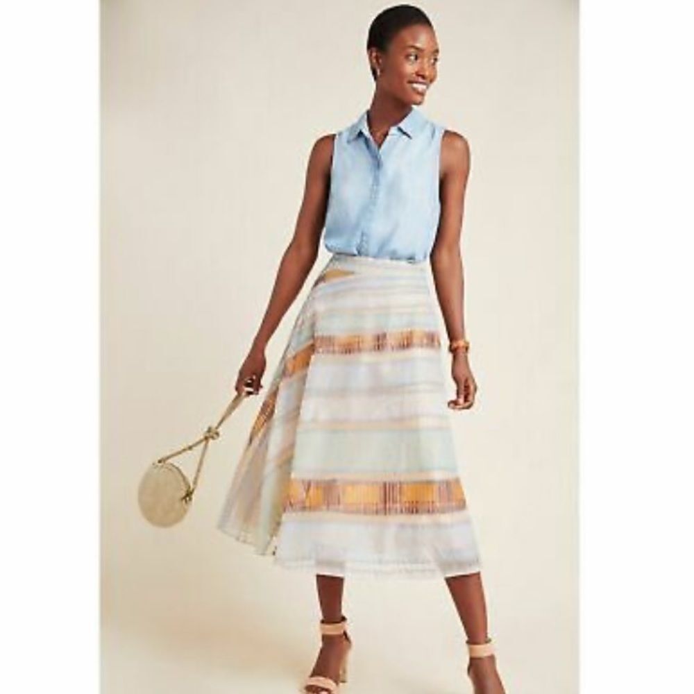 Anthropologie Geisha Design Chantrelline Skirt